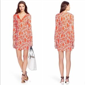 DVF Reina long sleeve shift dress